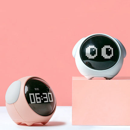 Adjustable Snooze Alarm Clock with Temperature Display & Night Light | Fun Pixel Design for Easy Wake-Up