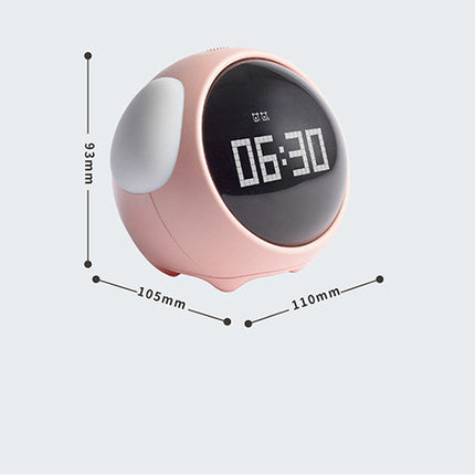 Adjustable Snooze Alarm Clock with Temperature Display & Night Light | Fun Pixel Design for Easy Wake-Up