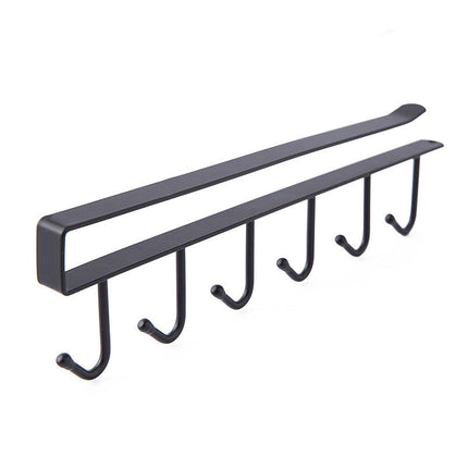 Seamless Nail-Free Wrought Iron Kitchen Rack with Versatile Hooks | Stylish Organizer for Kitchen, Office, and Wardrobe