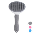Stainless Steel Self-Cleaning Pet Comb for Dogs and Cats | Effective Shedding Tool with One-Key Design