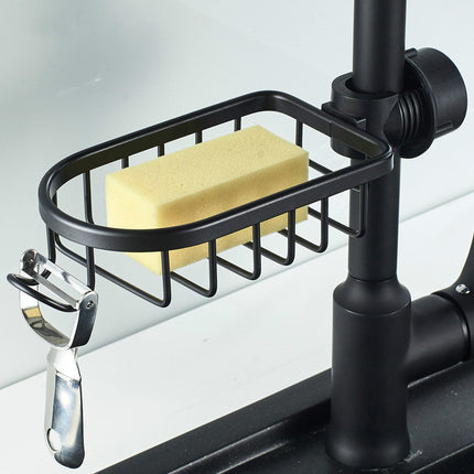Aluminum Sink Drain Rack with Rustproof Design | Stylish Organizing Solution for Kitchen and Bathroom