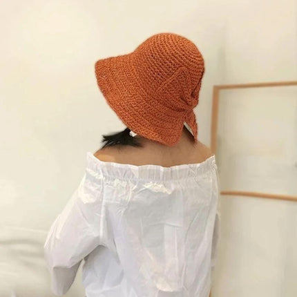 Sun Hat with Bow, One Size Sun Protection Hat for Outdoor Summer Days – image 9