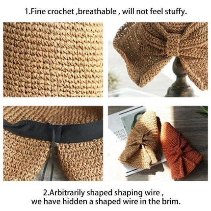 Sun Hat with Bow, One Size Sun Protection Hat for Outdoor Summer Days – image 11