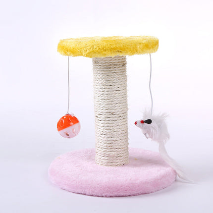 Kitten Climbing Frame with Flannel & Sisal Material | Compact Cat Table for Play and Exercise