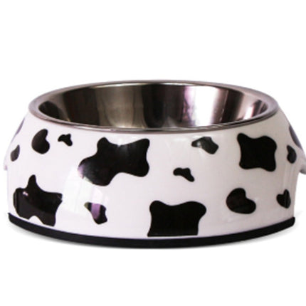 Stainless Steel Dog & Cat Food Bowl with Colorful Designs | Durable Pet Supplies for Comfortable Feeding