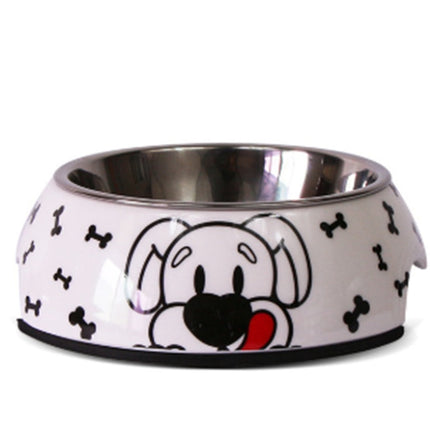 Stainless Steel Dog & Cat Food Bowl with Colorful Designs | Durable Pet Supplies for Comfortable Feeding