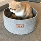 Handmade Cotton Rope Cat Litter Bed with Non-Sticky Hair | Cozy and Easy-to-Clean Space for Cats and Small Dogs