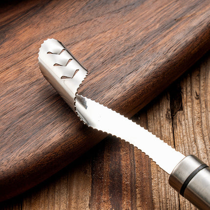 Stainless Steel Seed Corer Remover Tool with Serrated Edges | Effortless Seed Removal for Peppers and Vegetables