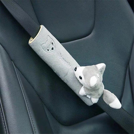 Child Car Seat Belt Shoulder Pad with Cartoon Design | Soft Comfort for Neck Support During Travel