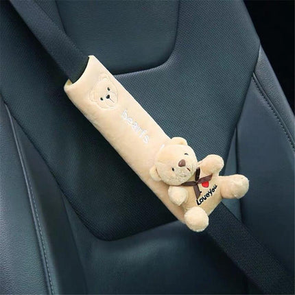 Child Car Seat Belt Shoulder Pad with Cartoon Design | Soft Comfort for Neck Support During Travel