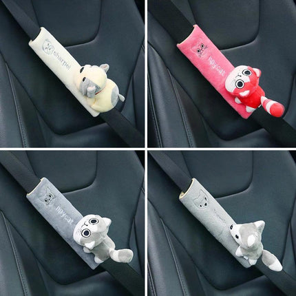 Child Car Seat Belt Shoulder Pad with Cartoon Design | Soft Comfort for Neck Support During Travel