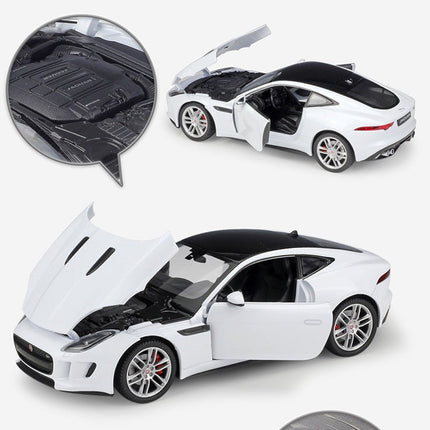 Jaguar F-Type Coupe Alloy Car Model 1:24 Scale with Functional Features | Detailed Collector's Item for Automotive Enthusiasts