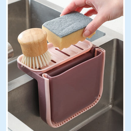 Foldable Drain Filter Shelf with Suction Cup | Space-Saving Organizer for Kitchen Essentials
