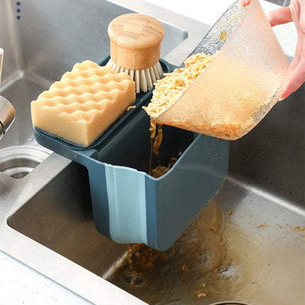 Foldable Drain Filter Shelf with Suction Cup | Space-Saving Organizer for Kitchen Essentials