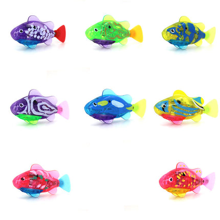 Magical Swimming Fish Cat Toy with LED Lights | Realistic Movement for Engaging Water Play
