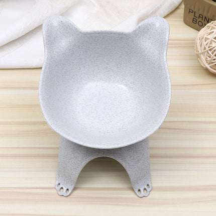 Cartoon Cat Ears Pet Bowl with Protective Design | Easy to Clean Food-Grade Material for Comfortable Mealtime