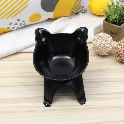 Cartoon Cat Ears Pet Bowl with Protective Design | Easy to Clean Food-Grade Material for Comfortable Mealtime