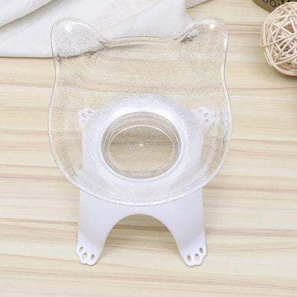 Cartoon Cat Ears Pet Bowl with Protective Design | Easy to Clean Food-Grade Material for Comfortable Mealtime