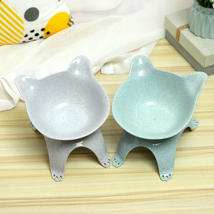 Cartoon Cat Ears Pet Bowl with Protective Design | Easy to Clean Food-Grade Material for Comfortable Mealtime