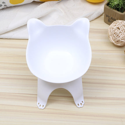 Cartoon Cat Ears Pet Bowl with Protective Design | Easy to Clean Food-Grade Material for Comfortable Mealtime