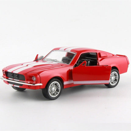 Mustang Pull Back Alloy Toy Car Model with Inertia Control | 1:32 Scale Collectible for Kids and Car Enthusiasts