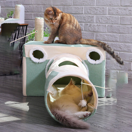 Cat Cave Litter Box with High-Quality Velvet Design | Multi-Functional Cozy Nest for All Seasons