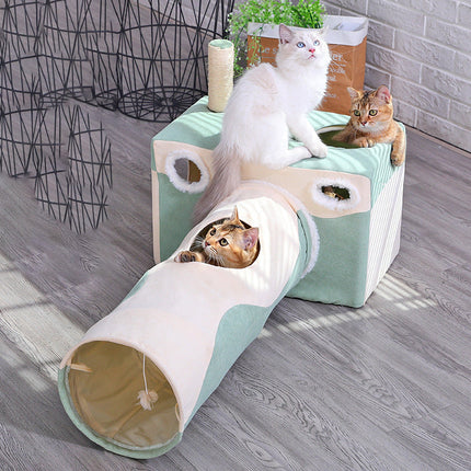 Cat Cave Litter Box with High-Quality Velvet Design | Multi-Functional Cozy Nest for All Seasons