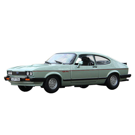 1982 Ford Capri Alloy Car Model in Light Green | 1:24 Scale Classic Toy for Collectors and Car Enthusiasts