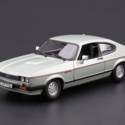 1982 Ford Capri Alloy Car Model in Light Green | 1:24 Scale Classic Toy for Collectors and Car Enthusiasts