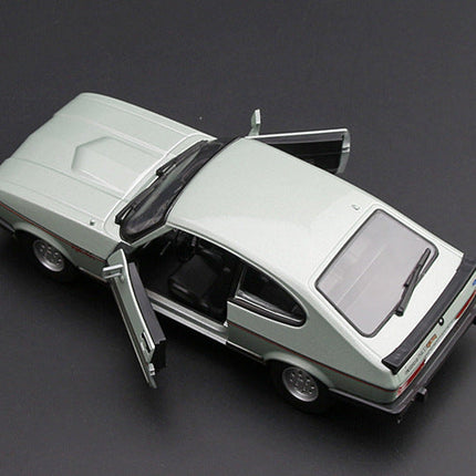 1982 Ford Capri Alloy Car Model in Light Green | 1:24 Scale Classic Toy for Collectors and Car Enthusiasts
