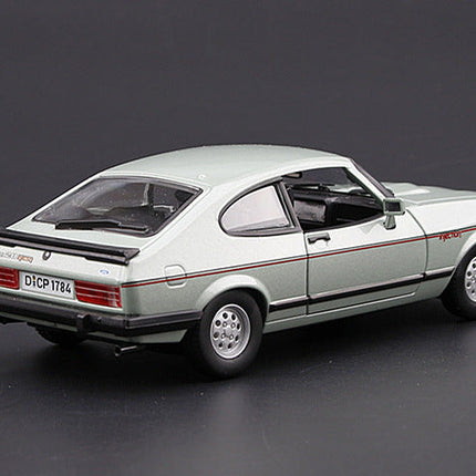 1982 Ford Capri Alloy Car Model in Light Green | 1:24 Scale Classic Toy for Collectors and Car Enthusiasts