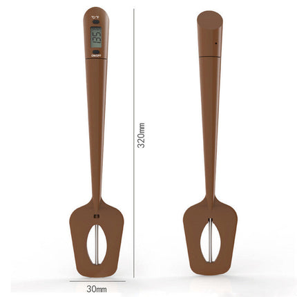Digital Cooking Thermometer with Easy-Read Screen & Silicone Spatula | Accurate Temp Monitoring for Culinary Precision
