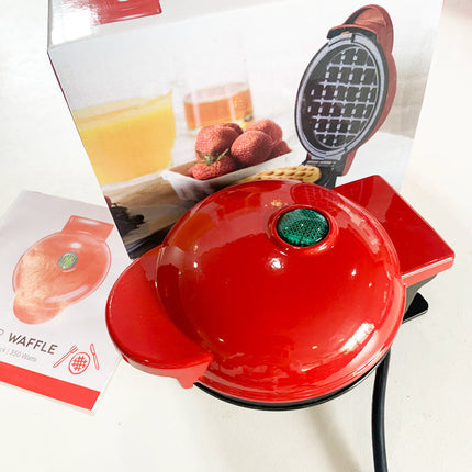 Electric Waffle Maker with Non-Stick Plates | Compact & Lightweight Design for Quick Breakfasts