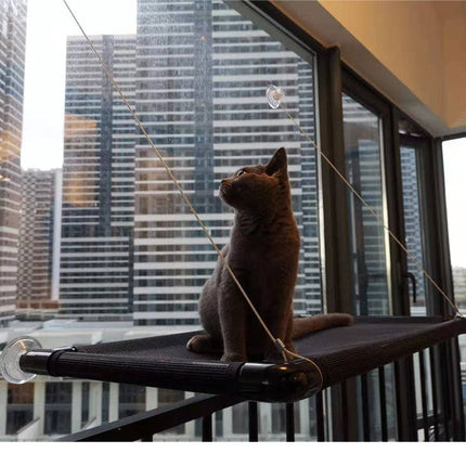 Suction Cup Cat Window Hammock with PVC Mesh & Flannel Fabric | Comfortable Lounge Spot for Year-Round Relaxation