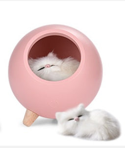 Cute Kitten Bluetooth Speaker Night Light with USB Charging | Multi-Functional Light and Audio for Cozy Homes