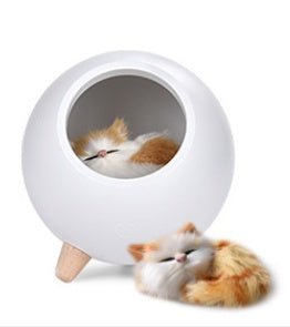 Cute Kitten Bluetooth Speaker Night Light with USB Charging | Multi-Functional Light and Audio for Cozy Homes