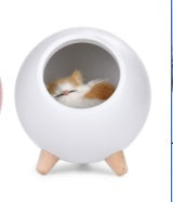 Cute Kitten Bluetooth Speaker Night Light with USB Charging | Multi-Functional Light and Audio for Cozy Homes