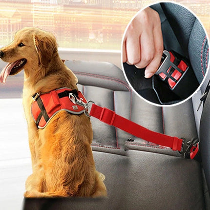 Adjustable Pet Car Seat Belt with Durable Nylon Fabric | Safety Harness for Dogs and Cats on Road Trips