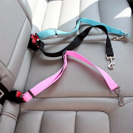 Adjustable Pet Car Seat Belt with Durable Nylon Fabric | Safety Harness for Dogs and Cats on Road Trips