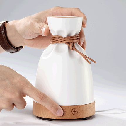 Wood Aromatherapy Diffuser and Humidifier with Ultrasonic Technology | Elegant Desk Lamp for Relaxation and Air Moisture