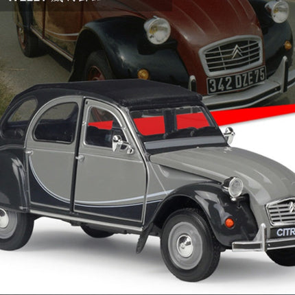 Classic Citroen 2 CV Charleston Model Car in 1:24 Scale | High-Quality Alloy Replica for Collectors and Enthusiasts