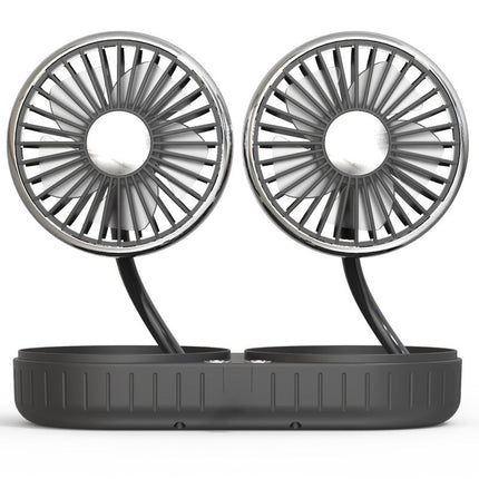 Double-Headed Hose Fan with Flexible Silicone Hose | USB Powered for Customized Cooling in Cars and Offices