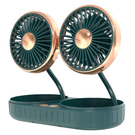 Double-Headed Hose Fan with Flexible Silicone Hose | USB Powered for Customized Cooling in Cars and Offices