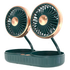 Double-Headed Hose Fan with Flexible Silicone Hose | USB Powered for Customized Cooling in Cars and Offices
