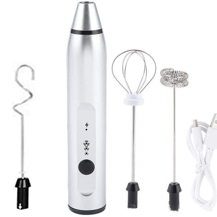 USB Rechargeable Electric Milk Frother with 3-in-1 Functions | Perfect for Frothing Milk, Whipping Eggs, and Mixing Ingredients
