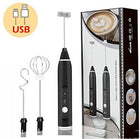 USB Rechargeable Electric Milk Frother with 3-in-1 Functions | Perfect for Frothing Milk, Whipping Eggs, and Mixing Ingredients