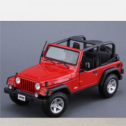 Jeep Wrangler Off-Road Alloy Car Model 1:18 Scale with Inertia Control | Durable Toy for Young Car Enthusiasts