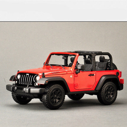 Jeep Wrangler Off-Road Alloy Car Model 1:18 Scale with Inertia Control | Durable Toy for Young Car Enthusiasts