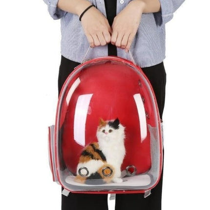 Transparent Pet Backpack for Small Pets up to 12kg | Comfortable Carrier with Side Access for Easy Travel