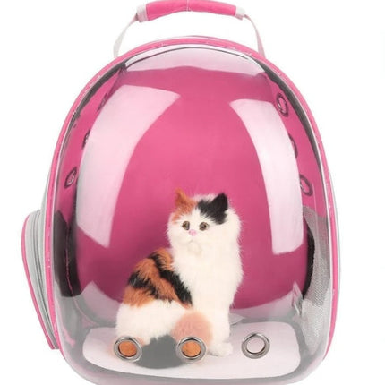 Transparent Pet Backpack for Small Pets up to 12kg | Comfortable Carrier with Side Access for Easy Travel